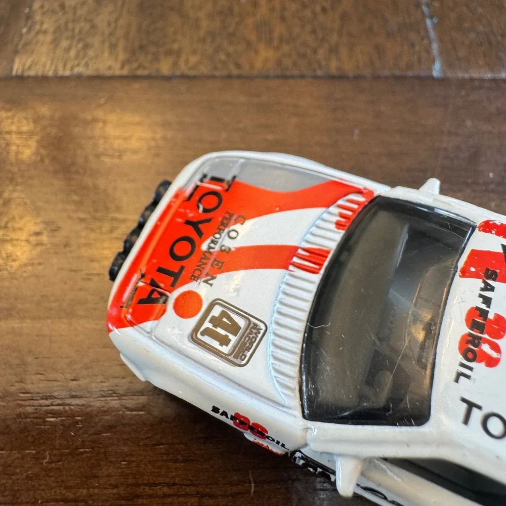 Hot Wheels Toyota MR2 Rally Car White Red 1990 Mattel Diecast 1:64